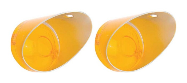 Park/Turn Light Lenses -Amber- for 1970-74 Dodge Challenger - Pair