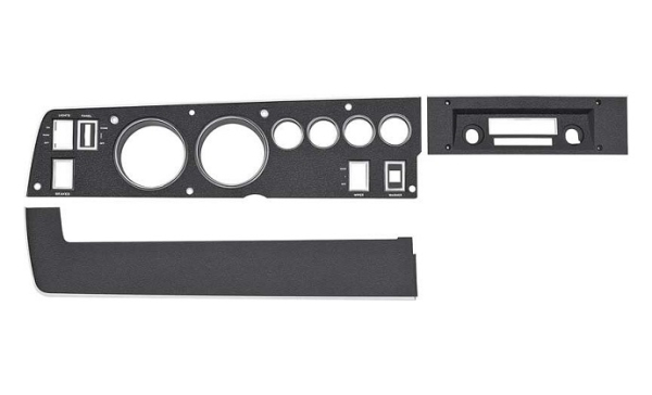 Rallye Dash Bezel Set for 1970 Dodge B-Body Models with AC/with Standard Radio
