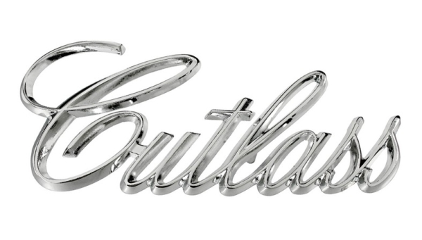Kotflügel-Embleme für 1971-77 Oldsmobile Cutlass - Schriftzug "Cutlass"