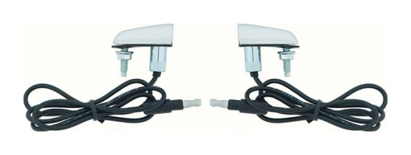 Fender Mounted Turn Signal Indicator Assemblies for 1971 Dodge Charger - Pair