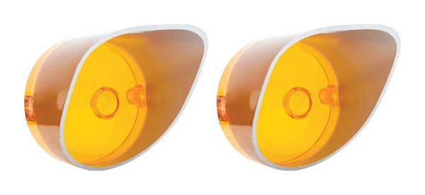 Park/Turn Light Lenses -Amber- for 1971 Plymouth GTX - Pair