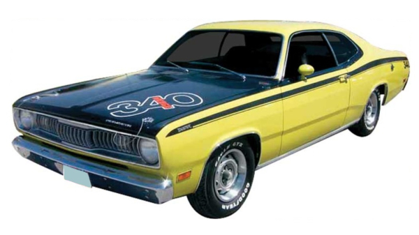 "Engine Size" Hood Decal for 1971-72 Plymouth Duster