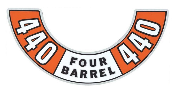 Air Cleaner Decal for 1972-74 Mopar 440 Four Barrel