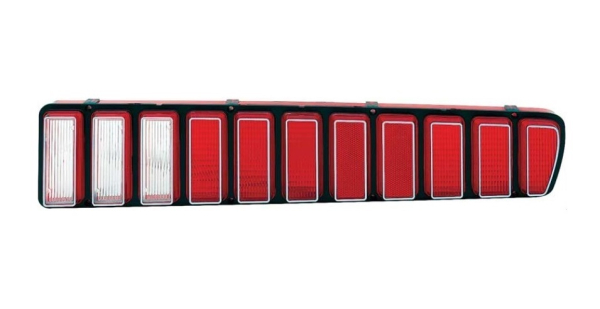Rückleuchten-Gläser für 1973-74 Dodge Charger mit silberner Rahmung - Paar