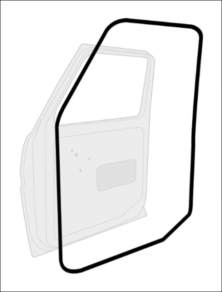Door Seals for 1973-79 Ford F100/800 Regular or Crew Cab Pickup - Pair
