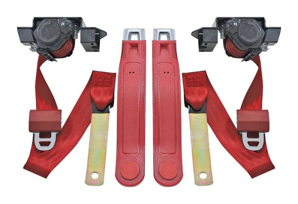 Front Seat Belts for 1974-81 Chevrolet Camaro - Red