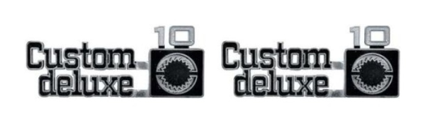Fender Emblems for 1975-80 Chevrolet C10 Pickup - Custom deluxe 10
