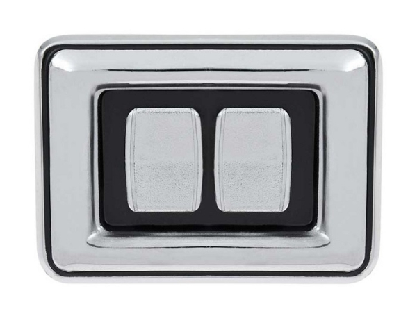 Power Window Switch for 1976-77 Plymouth Volare - 2 Buttons / Concave