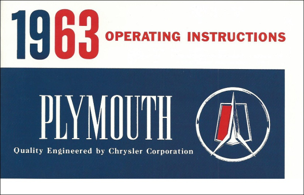 1963 Plymouth - Betriebsanleitung (englisch)