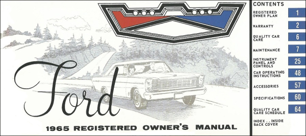 1965 Ford - Owners Manual (english)