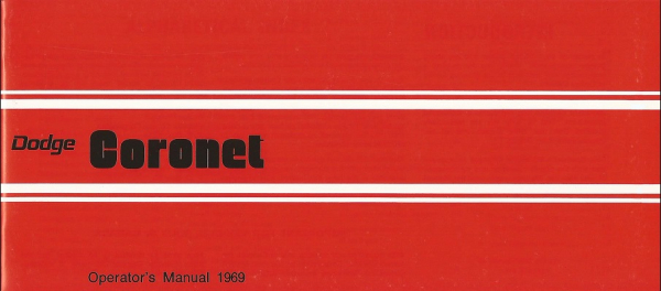 1969 Dodge Coronet - Owners Manual (english)