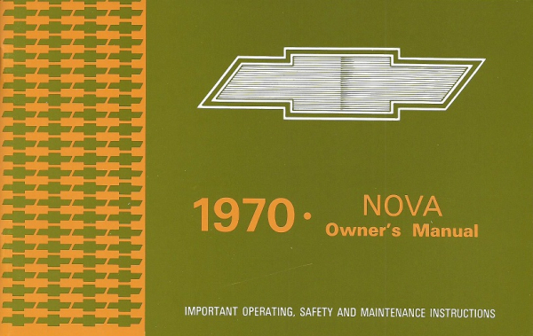 1970 Chevrolet Nova - Betriebsanleitung (englisch)