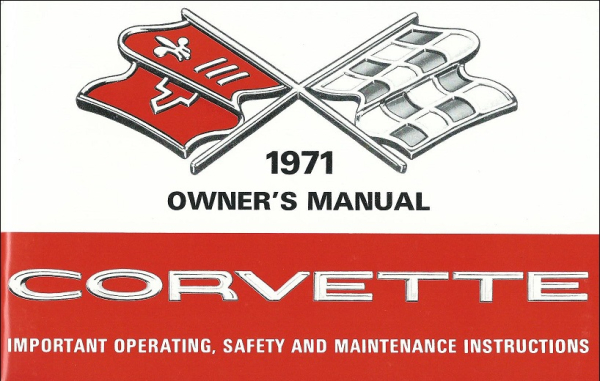 1971 Chevrolet Corvette - Betriebsanleitung (englisch)