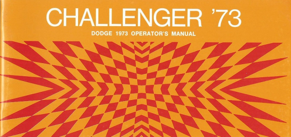 1973 Dodge Challenger - Owners Manual (english)