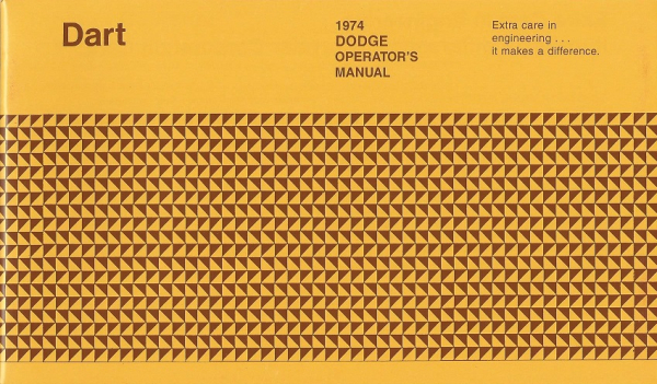 1974 Dodge Dart - Owners Manual (english)