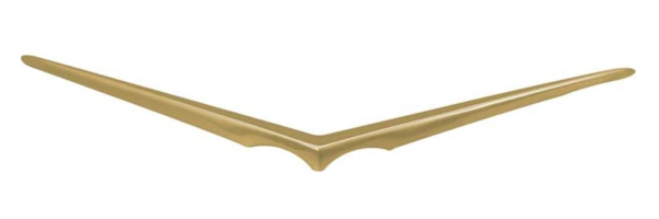Rear Emblem for 1957 Chevrolet Bel Air V8 models - V-Emblem gold