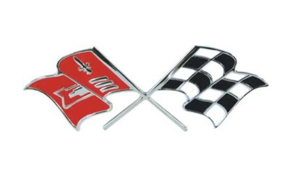 Kotflügel-Embleme für 1957 Chevrolet mit Einspritzung -Crossed Flags-
